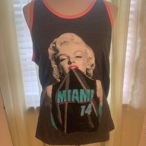 Alvin’s Island Charcoal Miami Graphic Tank Top